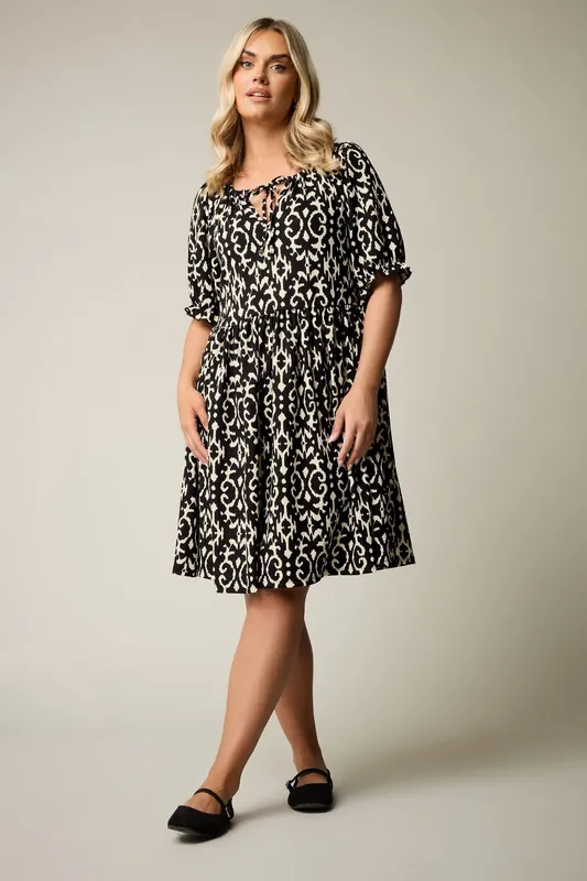 Ikat Textured Mini Dress - Yours