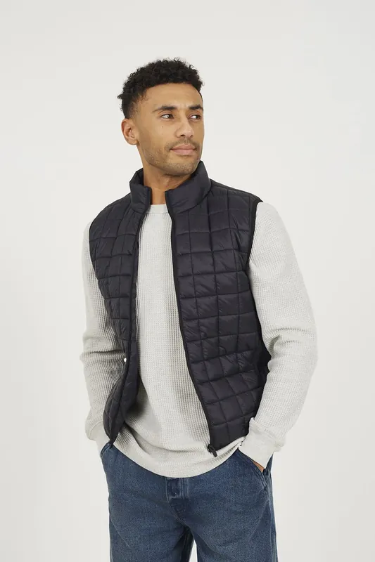 Lightly Padded Box Quilted Gilet - Brave Soul