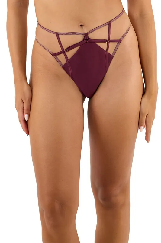 Ramona Wine 'High Waist Thong' - Playful Promises