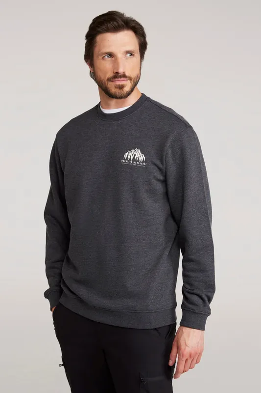 ’Adventure’ Mountain Graphic Print Elasticated Cuffs & Hem Sweatshirt - Mountain Warehouse