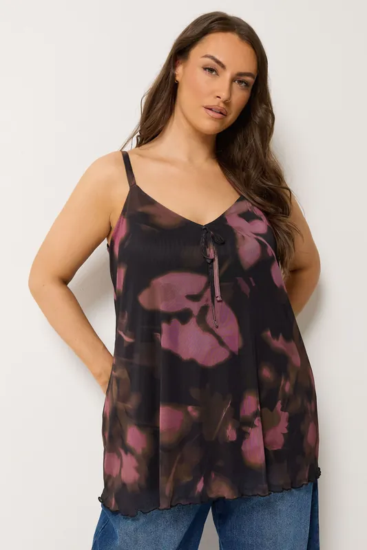Blurred Abstract Mesh Vest Top - Yours