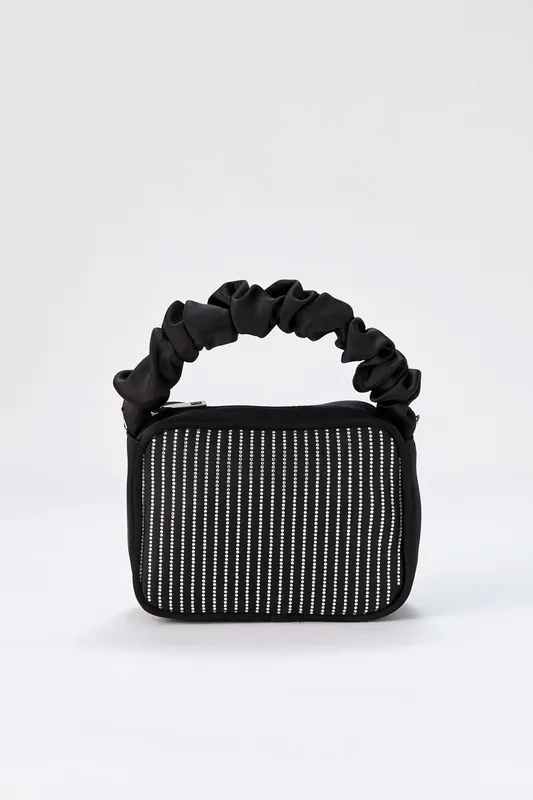 Diamente Evening Bag With Detachable Crossbody Strap - Belissh