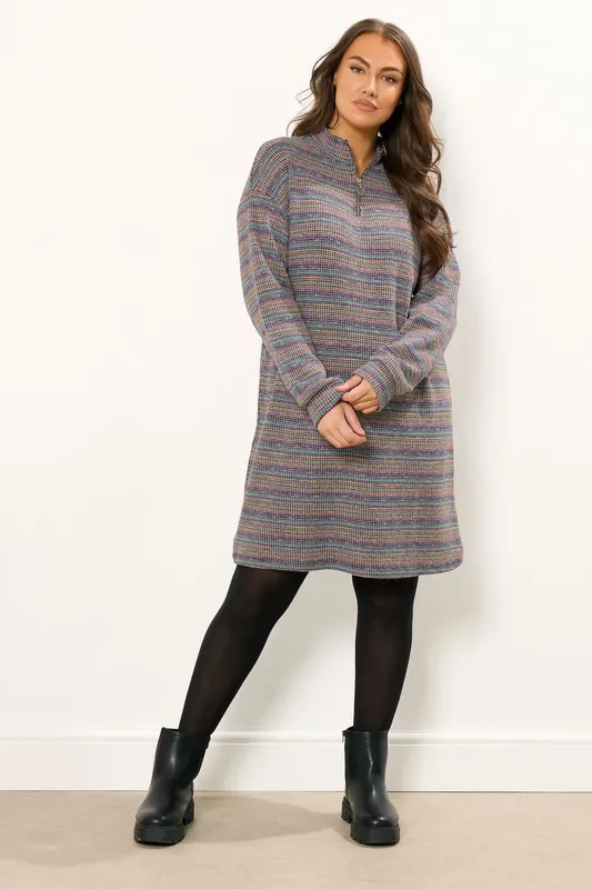 Quarter Zip Jumper Dress - Yours