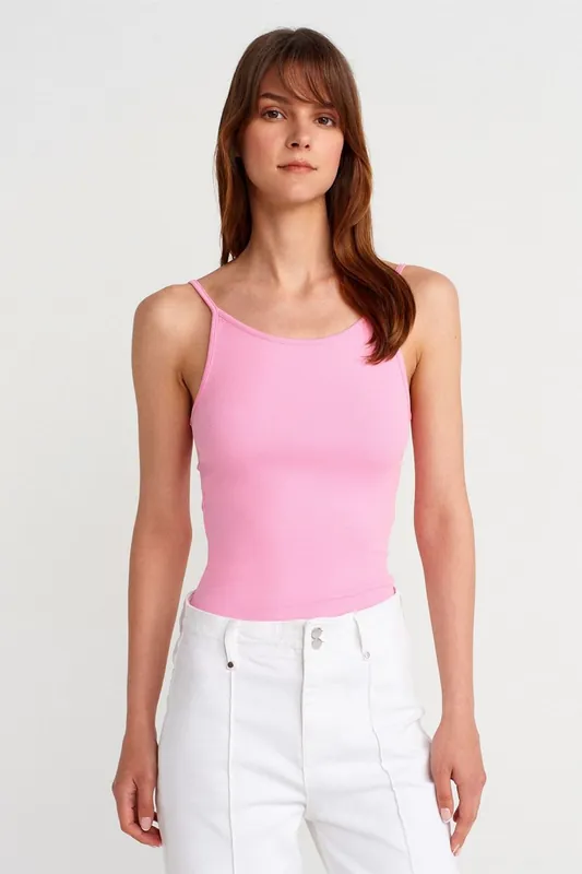 Ribbed Sleeveless Slim Fit Blouse - Dilvin