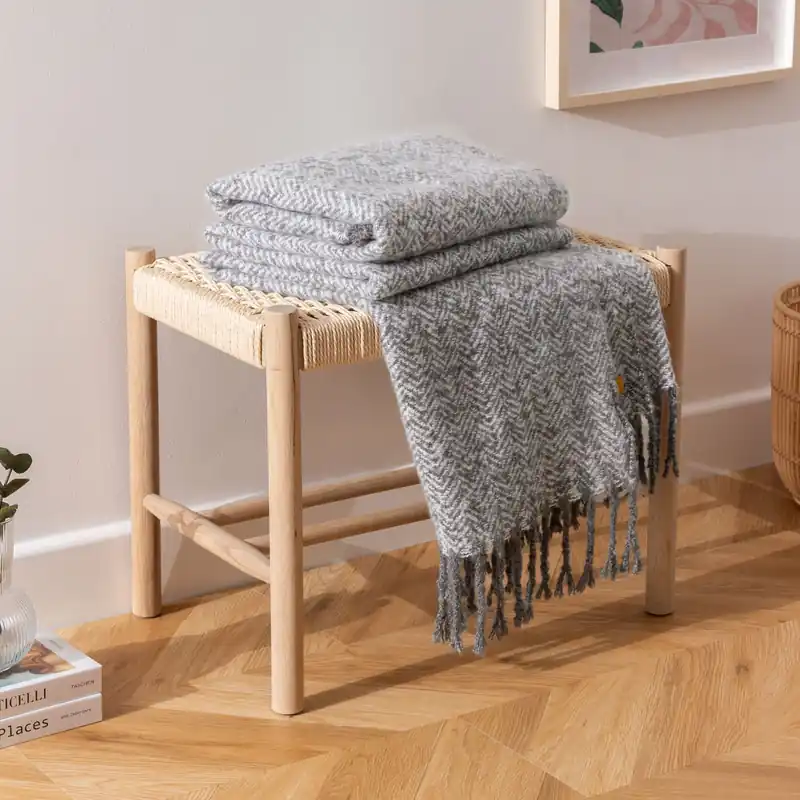 Weaver Woven Herringbone Throw - Furn