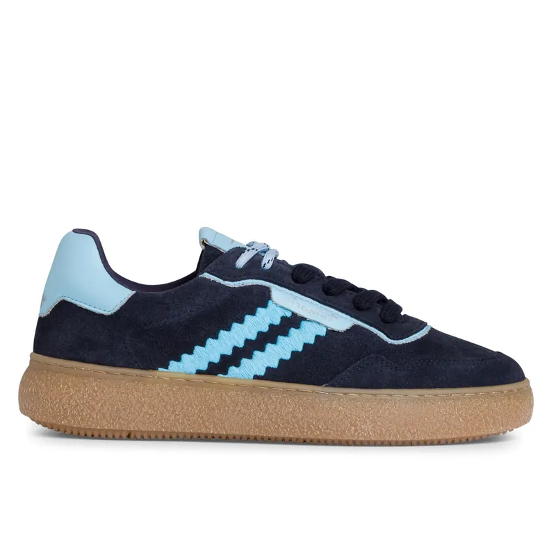 Tamaris Leather Fashion Stripe Lace Up Sneakers - Infinity Leather