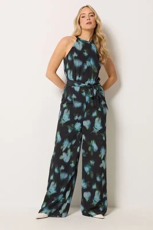 Tall Floral Halterneck Jumpsuit - Long Tall Sally