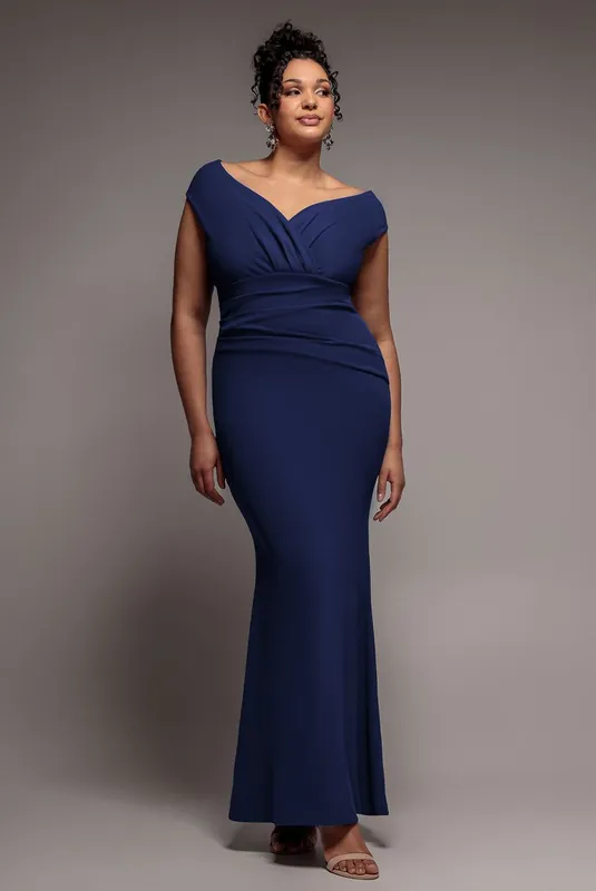 Bardot Pleated Maxi Dress - Goddiva