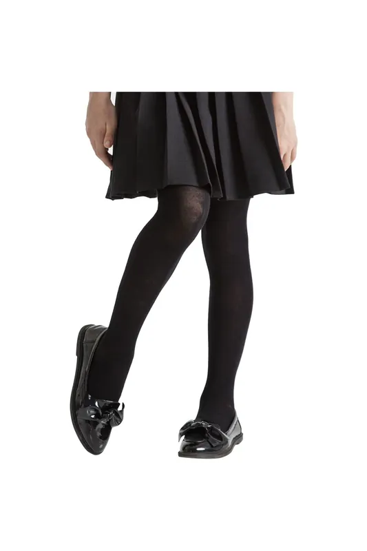 1 Pair Plain Bamboo Tights with Smooth Toe Seams - SOCKSHOP