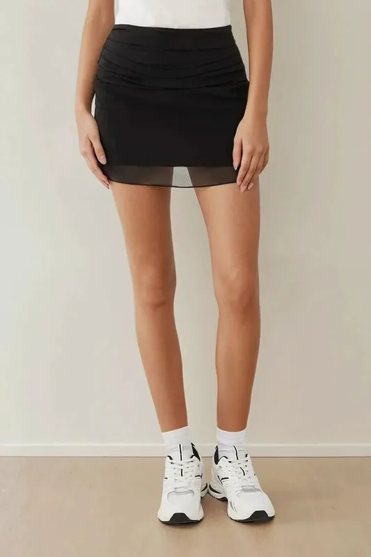 Fitted Mini Chiffon Skirt - Hiccup