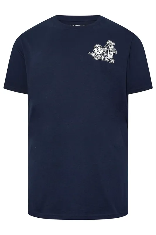 Extra Long 'Cartoon Golf' Graphic T-Shirt