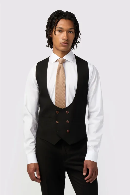 Texture Double Breasted Waistcoat - Antique Rogue