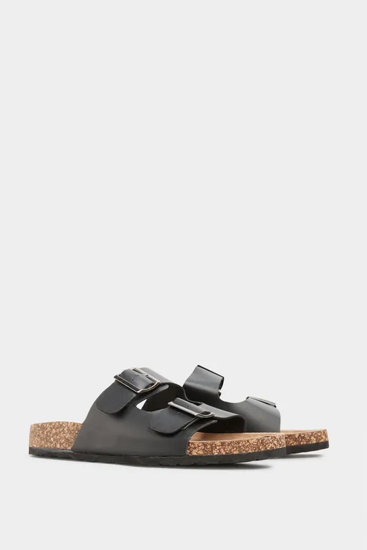 Extra Wide Fit Buckle Strap Footbed Sandals - Yours