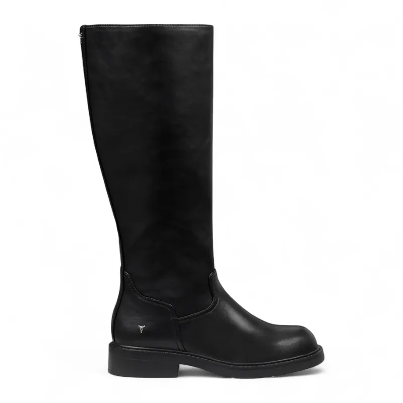 Faux Leather Knee High Tall Boots - TruClothing