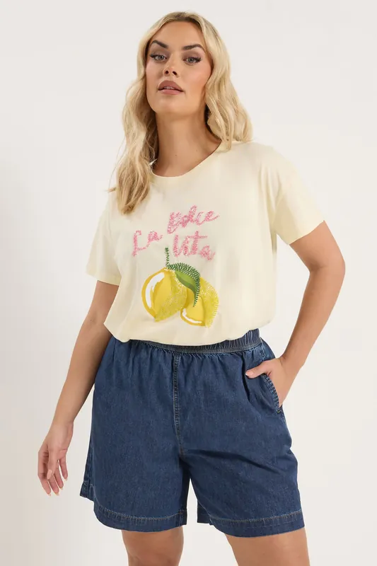 Elasticated Denim Shorts - Yours