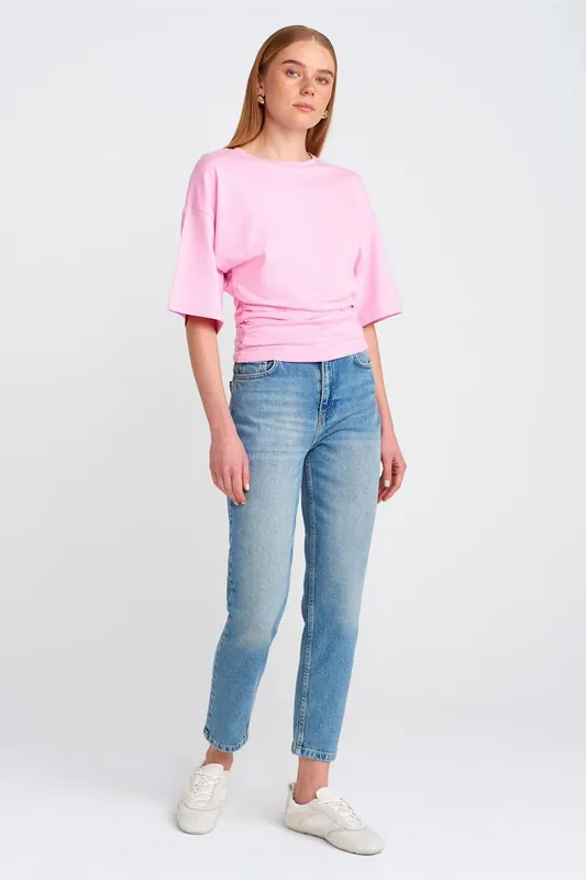 High-Waist Straight-Leg Mom Jeans