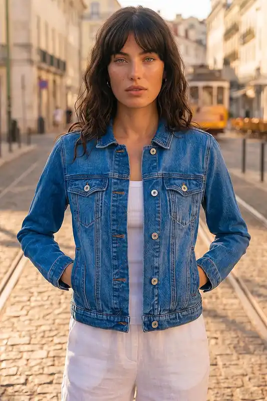 Classic Cotton Denim Jacket - Roman