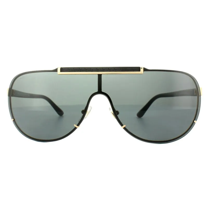 Shield Gold Grey Sunglasses - Versace