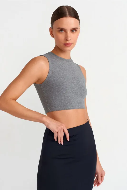 Ribbed Cotton Crop Top - Dilvin