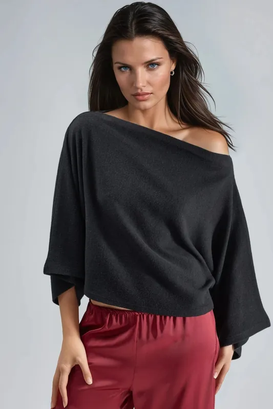 Loose Fit Knit Blouse - Busem