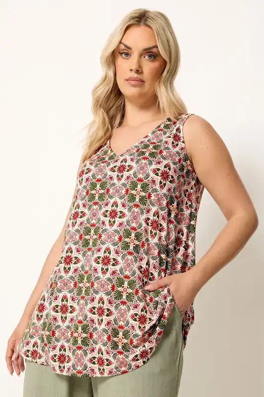 Tropical Print Vest Top - Yours
