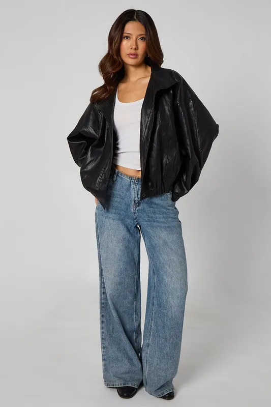 Pu Oversized Jacket - Urban Bliss