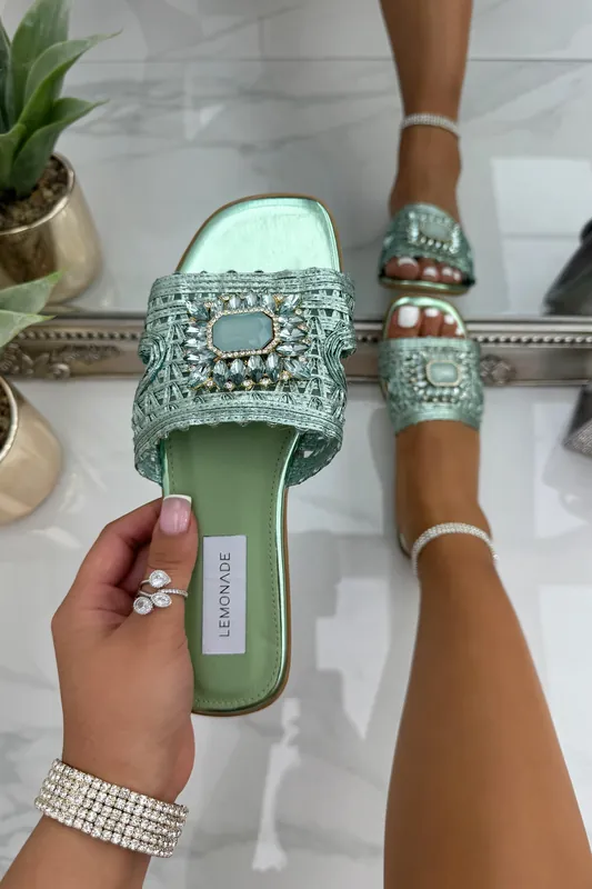 Crystal Bloom Sliders - Love Lemonade