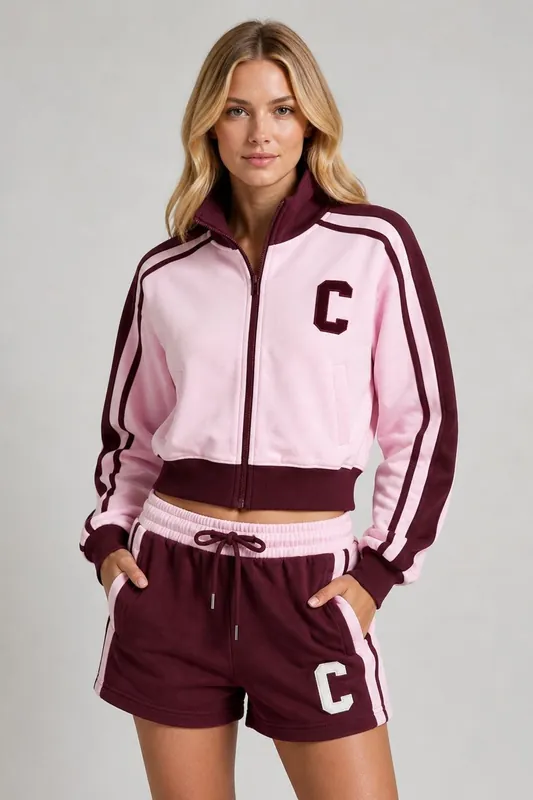 Fleece Zip-Up Jacket and Shorts Co-ord Set
