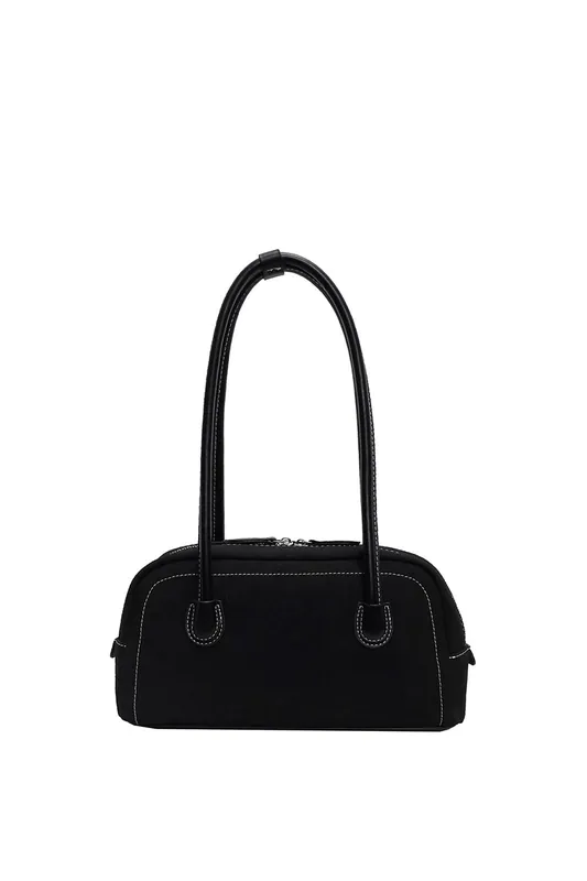 'Ashden' Women's Handbag with Shoulder Strap and Faux Suede Finish - XY London
