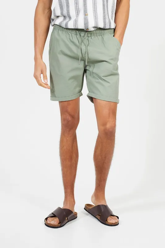 Cotton Chino Shorts with Turn Up Hem - Brave Soul