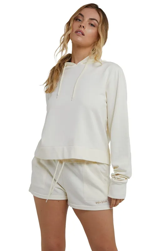 Winter White Hooded 'Top' - Wolf & Whistle