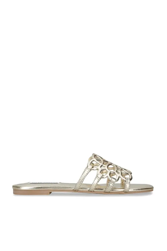 Lotus Gold' Leather Sandals - STEVE MADDEN