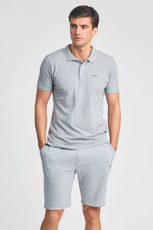 2-Piece Polo Shirt and Shorts Outfit Set