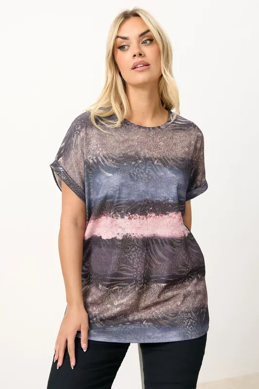 Animal Foil Stripe Top - Yours