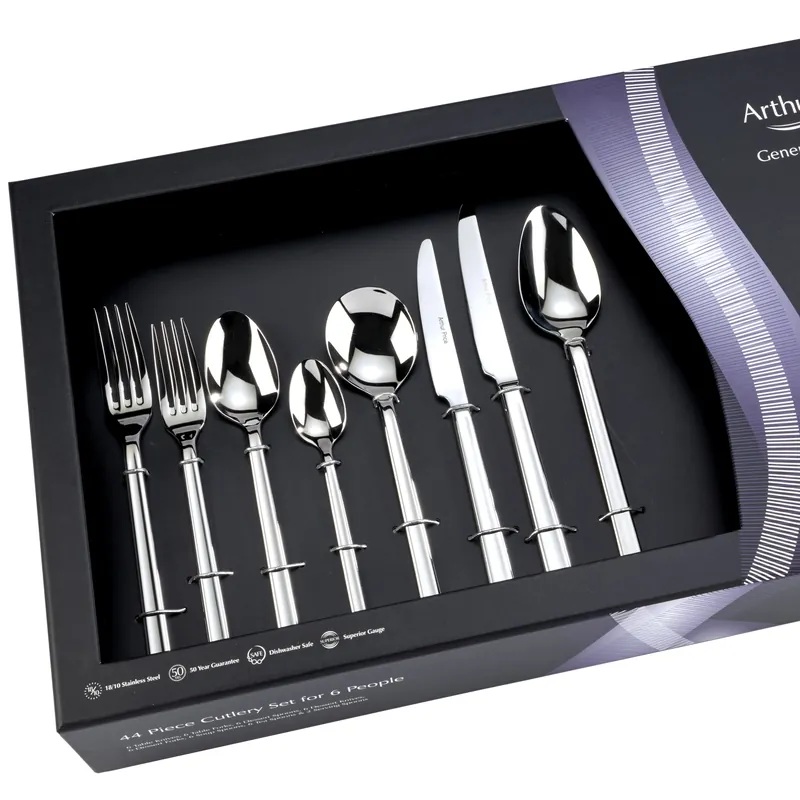 'Horizon' Stainless Steel 44 Piece 6 Person Boxed Cutlery Set - Arthur Price