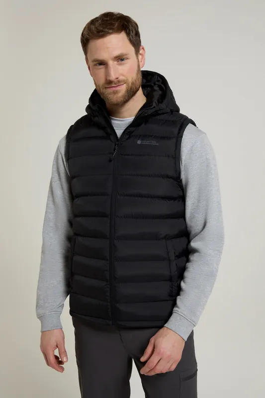 Seasons' Water Resistant Hooded Padded Gilet - Mountain Warehouse