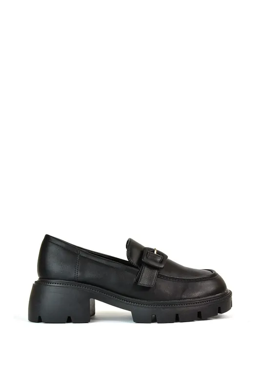 Adelaide' Chunky Platform Block Heel Loafers - XY London