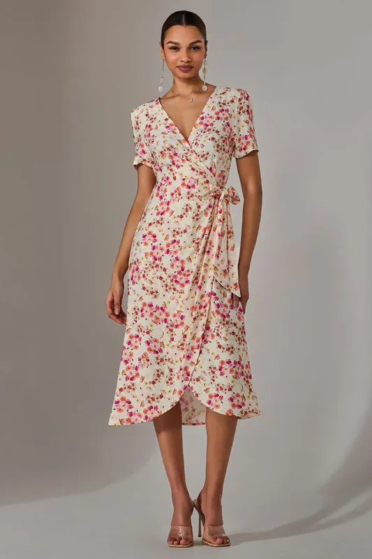 Wrap Midi Dress - Jolie Moi