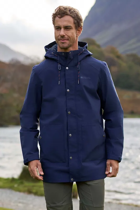’Foxtail’ Waterproof Warm Adjustable Hood Fleece Lined Long Jacket - Mountain Warehouse