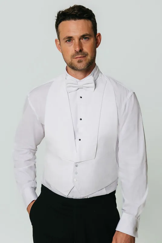 White Marcella Front Waistcoat - Dobell