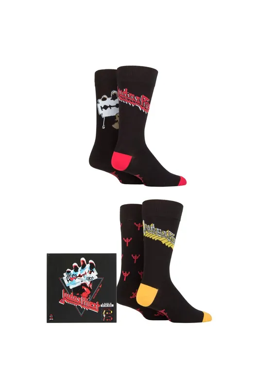 Judas Priest 4 Pair Exclusive to Gift Boxed Cotton Socks - SOCKSHOP
