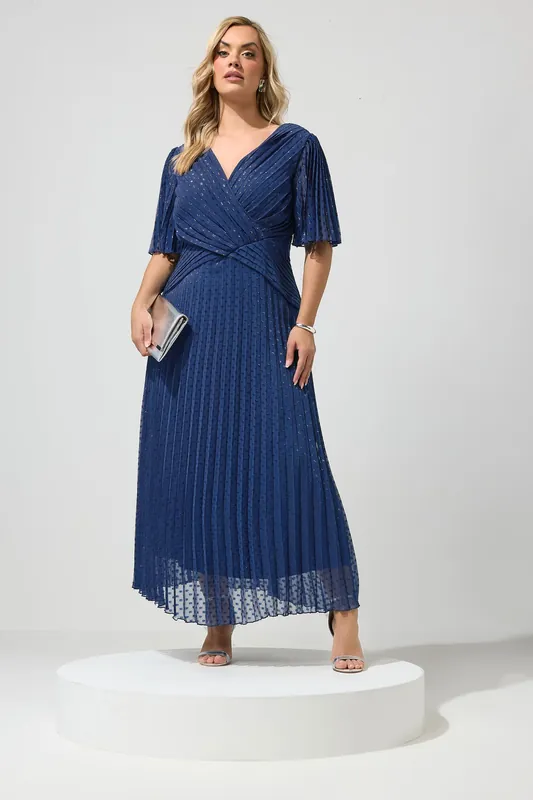Pleated Wrap Maxi Dress - Yours