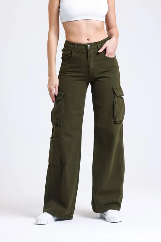 Mid Rise Pocket Cargo Jeans - Hiccup