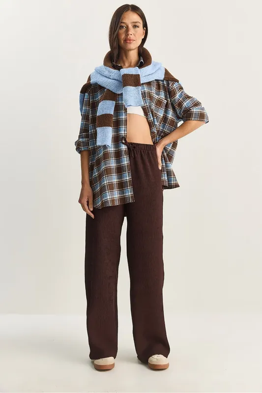 High Waist Wide Leg Pants - Bianco Lucci