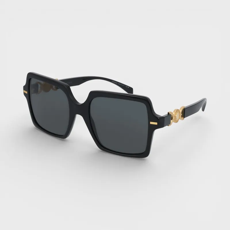 Medusa Acetate Sunglasses Black Gold - Versace