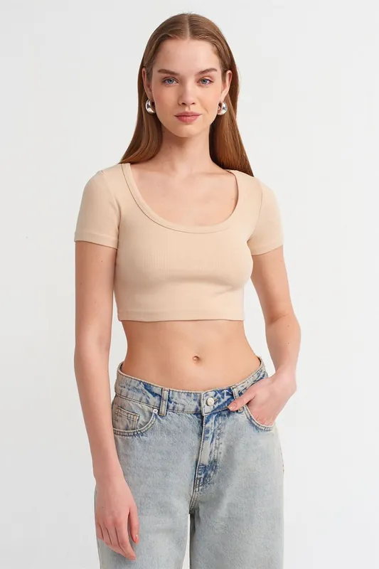 Women's Ribbed Crop T-Shirt