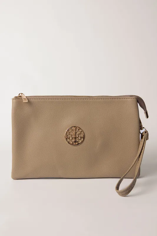 Clutch With Detachable Strap - Blue Vanilla