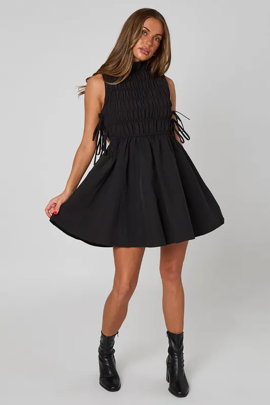 Shirred Mini Dress - Urban Bliss