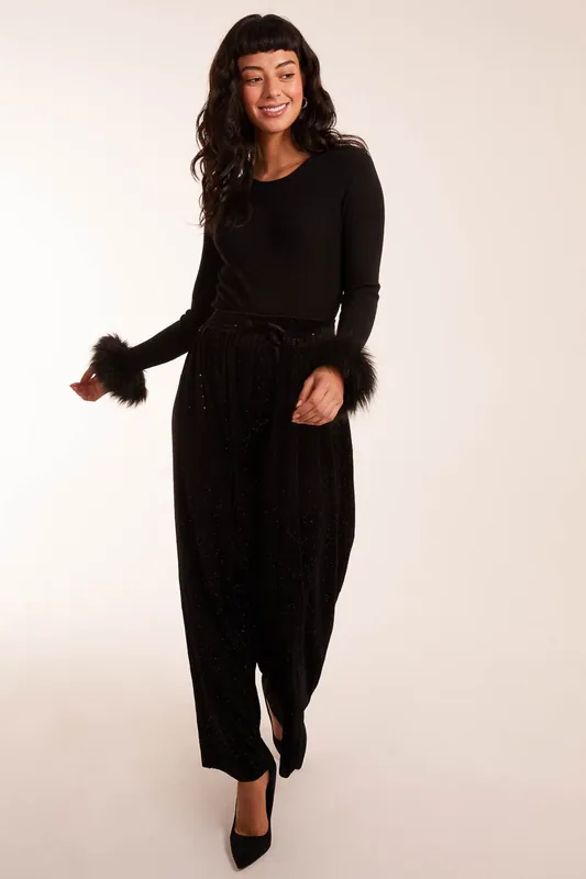 Sparking Wide Leg Trouser - Blue Vanilla