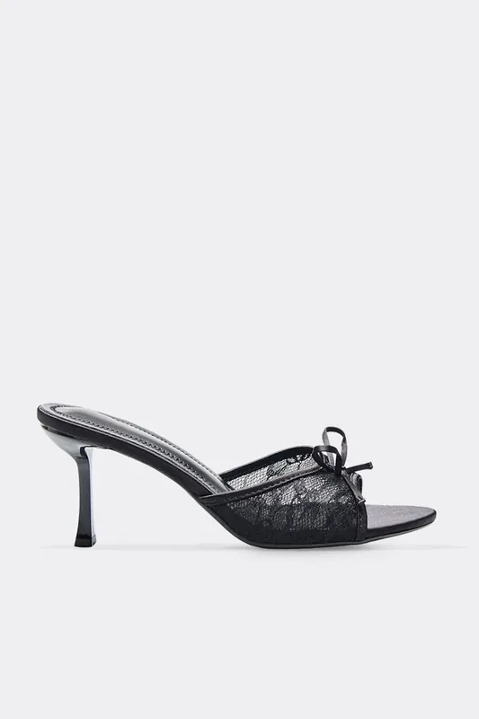Faux Leather Stiletto Sandals - EGO